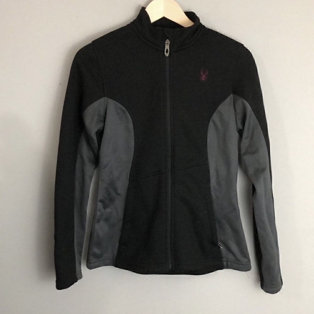 Spyder Full Zip Core Sweater Jacket Black & Gray Women's